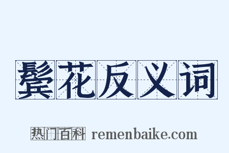 鬓花反义词是什么意思的图片